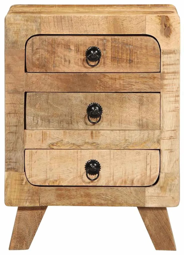 Mesa de cabeceira 37x32x50cm madeira de mangueira áspera maciça