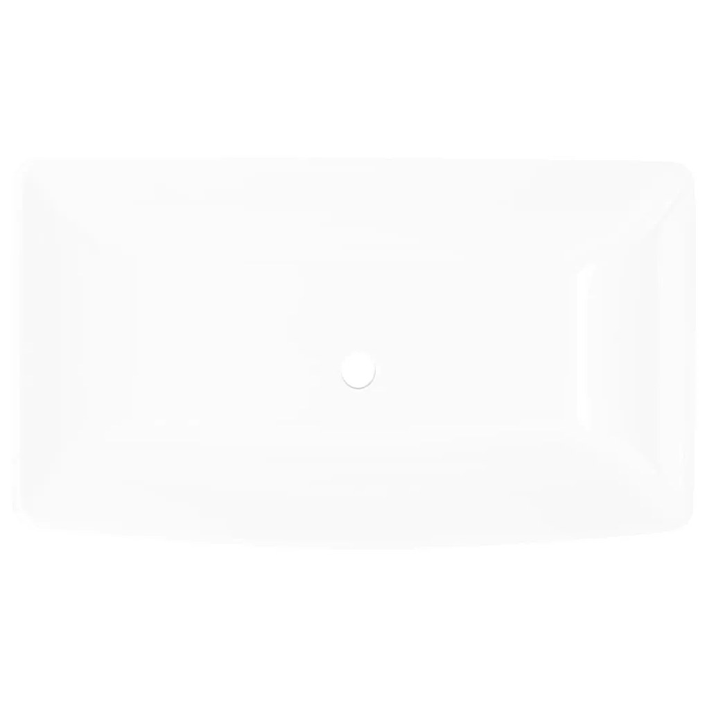 Cuvete Cerâmica de luxo Retangular Branca 71 x 39 cm