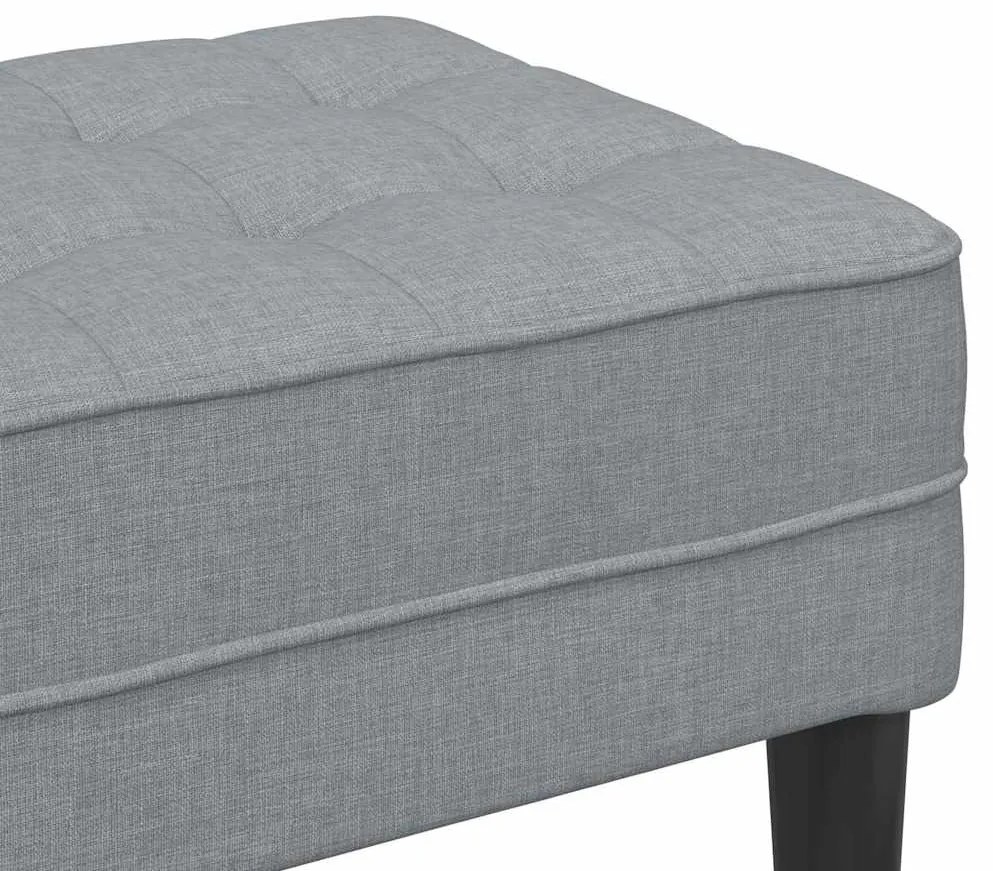 Banco vidaXL Cinza claro 113x57x39 cm Tecido