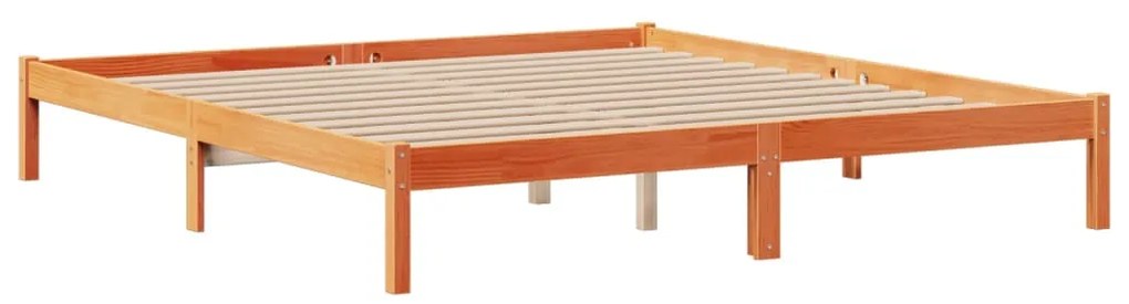Cama com estante sem colchão 200x200 cm pinho maciço