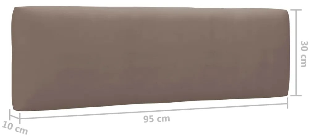 6 pcs conj. lounge paletes c/ almofadões pinho impregnado cinza