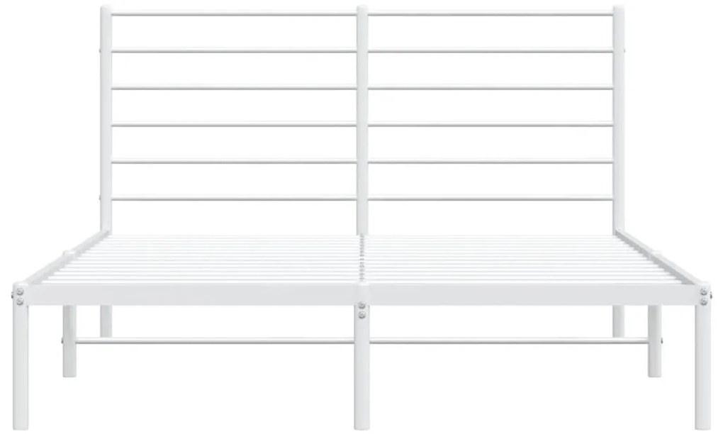 Estrutura de cama com cabeceira 120x200 cm metal branco