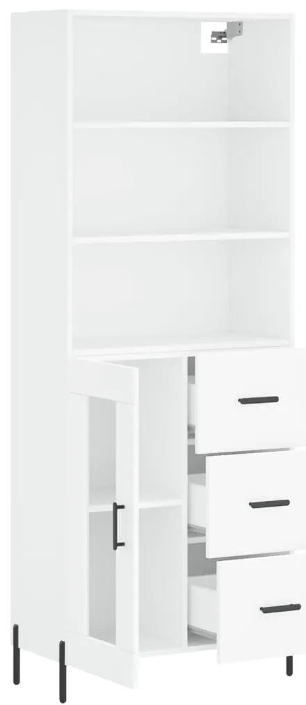 Armário alto 69,5x34x180 cm derivados de madeira branco