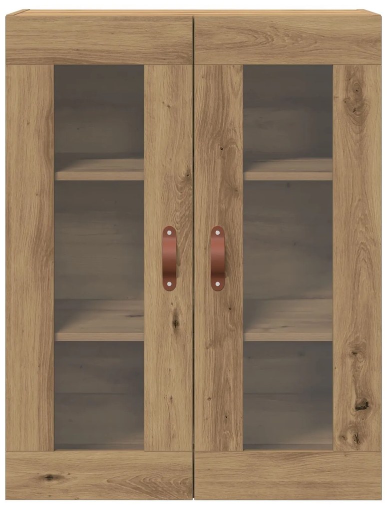 Armário de Parede com Portas de Vidro de Carvalho Artisan 69,5x34x90 c