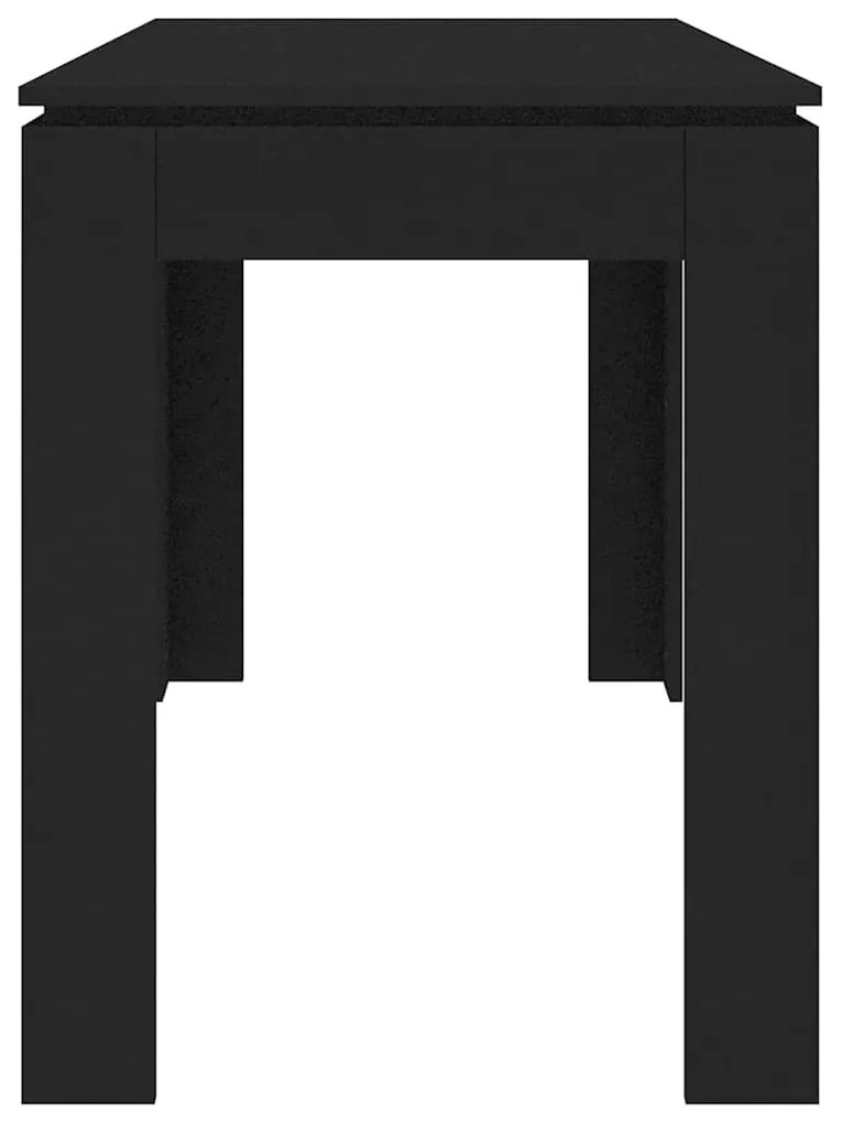 Mesa de jantar 120x60x76 cm contraplacado preto