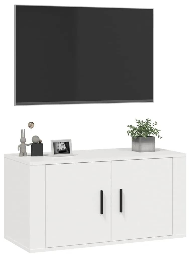 Móvel de TV de parede 80x34,5x40 cm branco