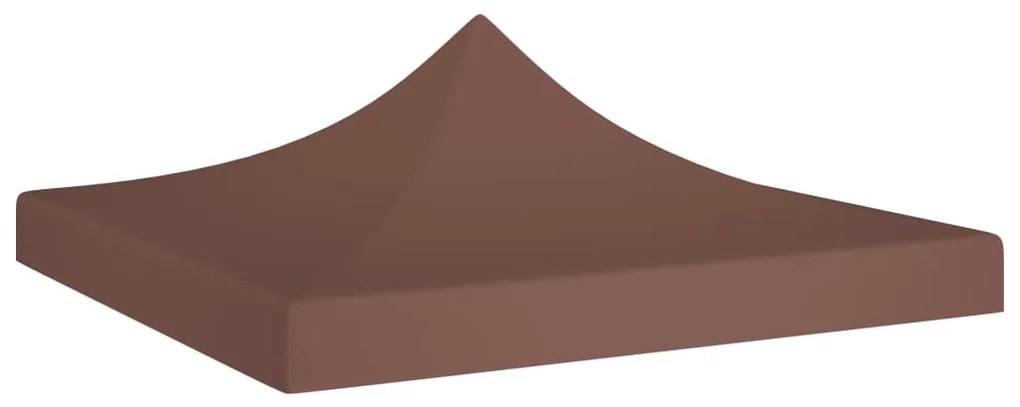 vidaXL Teto para tenda de festas 3x3 m 270 g/m² castanho