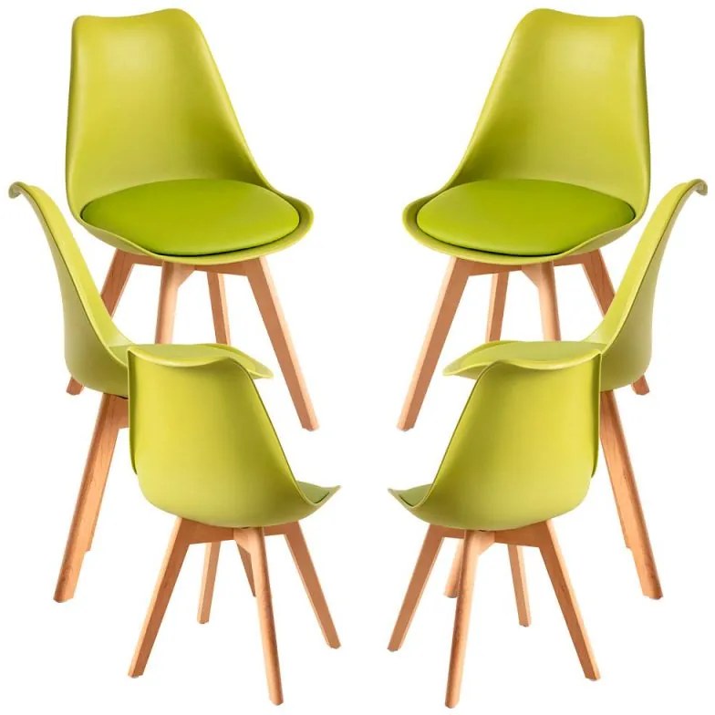Pack 6 Cadeiras Synk Basic - Verde Claro