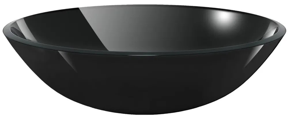 Lavatório torneira válvula click-clack vidro temperado preto
