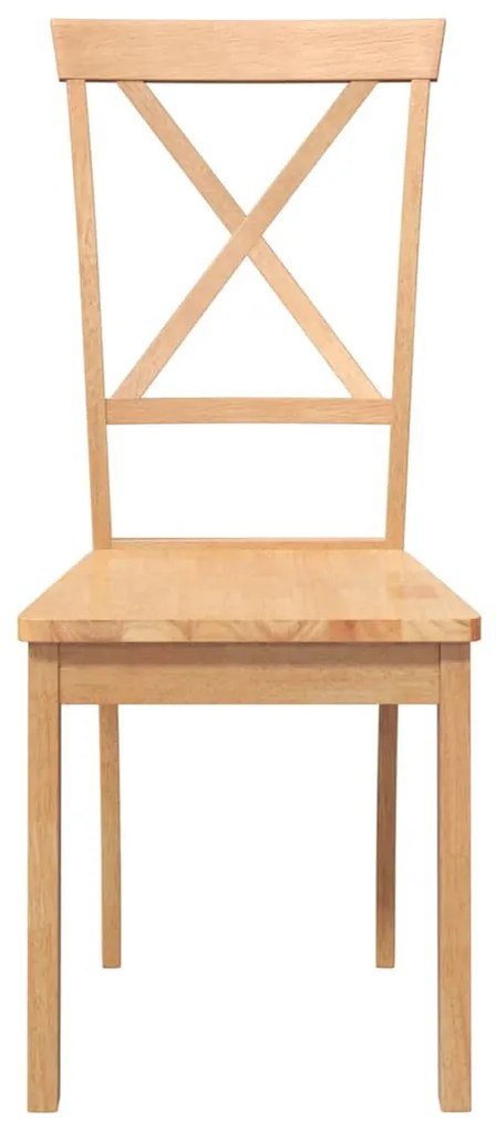 Cadeiras de jantar 2 pcs madeira de seringueira maciça