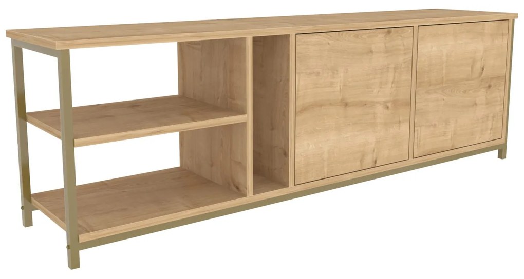 Móvel TV Primrose – Carvalho Dourado – 160 cm x 35,3 cm x 50,8 cm