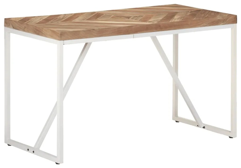 Mesa de jantar 120x60x76 cm madeira acácia maciça e mangueira