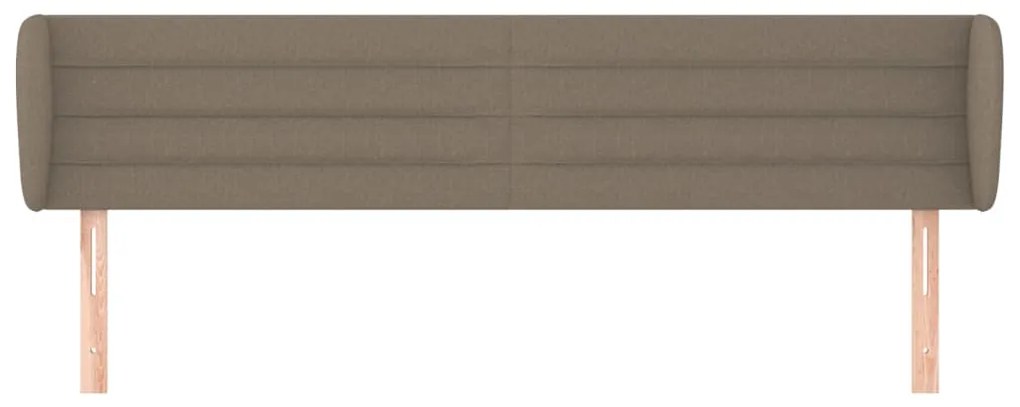 Cabeceira cama abas tecido 183x23x78/88 cm cinzento-acastanhado