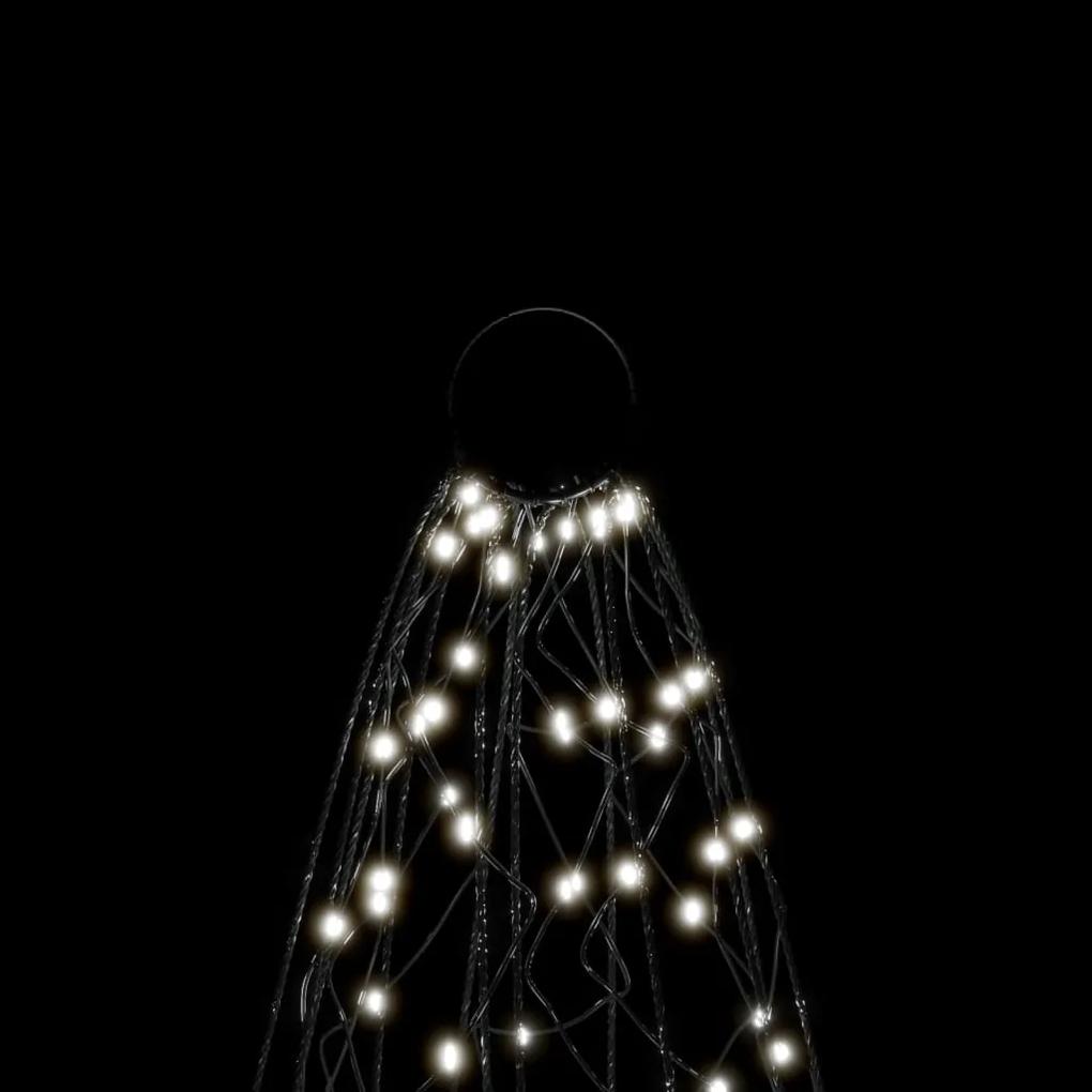 Árvore de Natal mastro de bandeira 3000 LEDs 800 cm branco frio