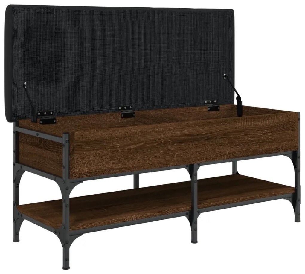 Banco sapateira 102x42x45cm derivados madeira carvalho castanho