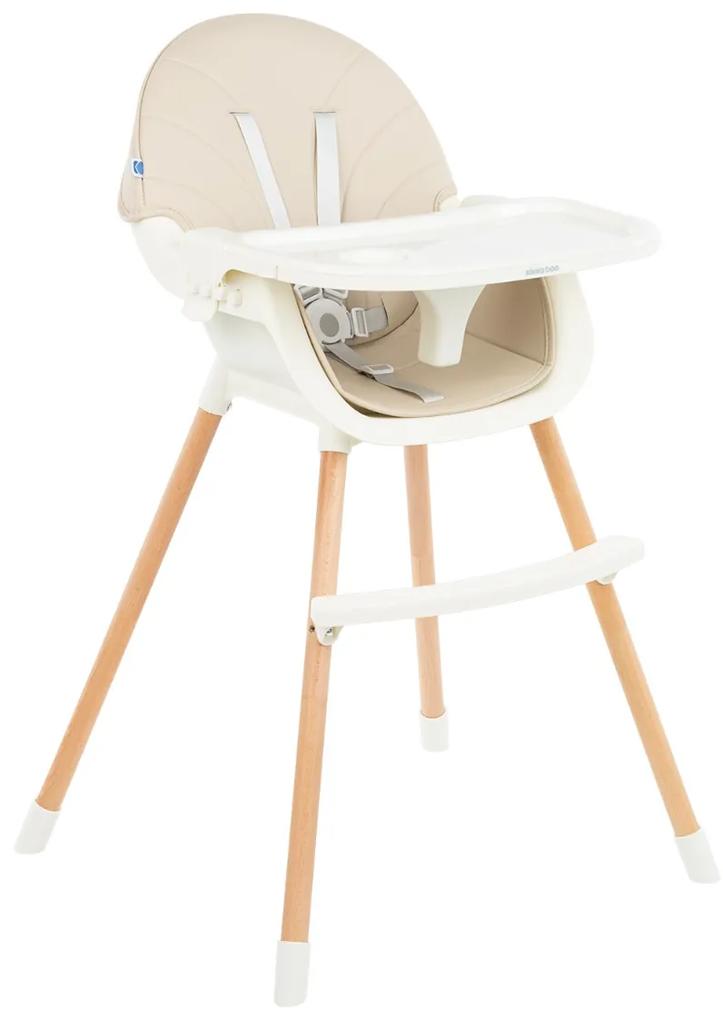 Cadeira refeição para bebé 2 em 1 Nutri Wood Bege