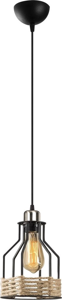 Candeeiro Fiko – Preto – 17 cm de Diâmetro, Altura Ajustável até 127 c