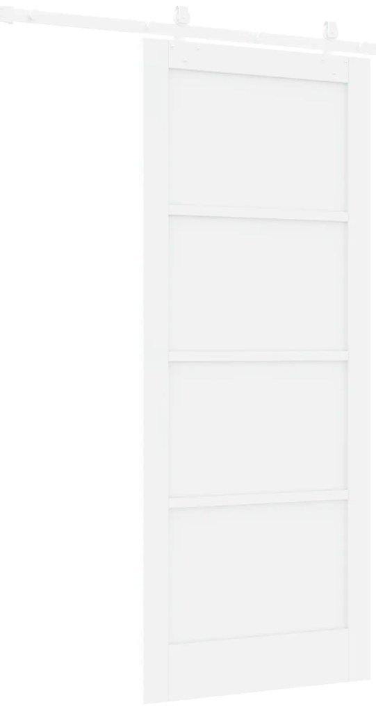 Porta Deslizante vidaXL com Conjunto de Ferragens Branca 86x211 cm Mad
