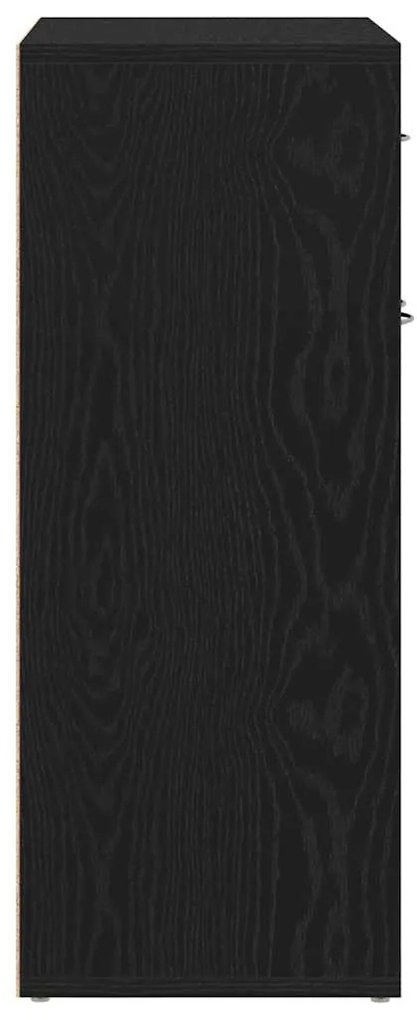 Buffet Preto Carvalho vidaXL 60x30x75 cm Madeira Compensada