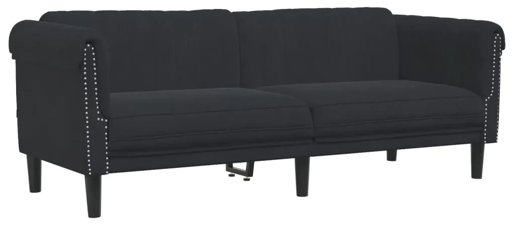 3 pcs conjunto de sofás veludo preto