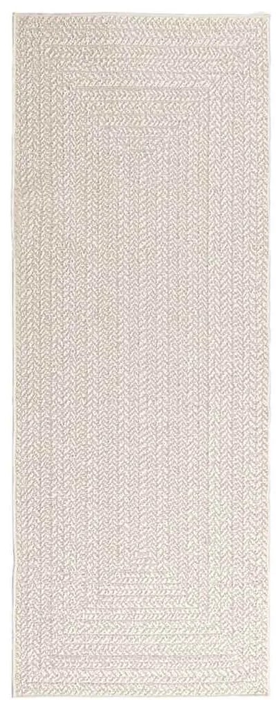 Tapete ZIZUR creme 80x200cm aspeto de juta interior e exterior