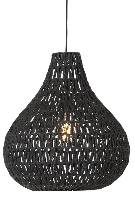 Candeeiro de suspensão retro preto 45 cm - Lina Drop