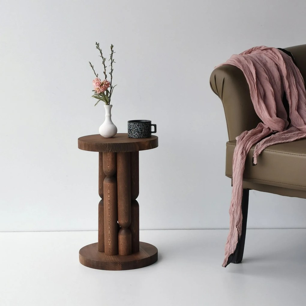 Mesa de Apoio Stoa – Castanho – 27x42x27 cm