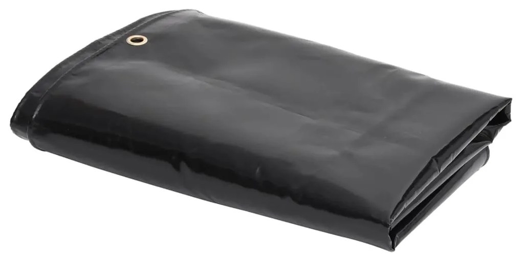 151354 vidaXL Lona 650 g/m² 4x4 m preto