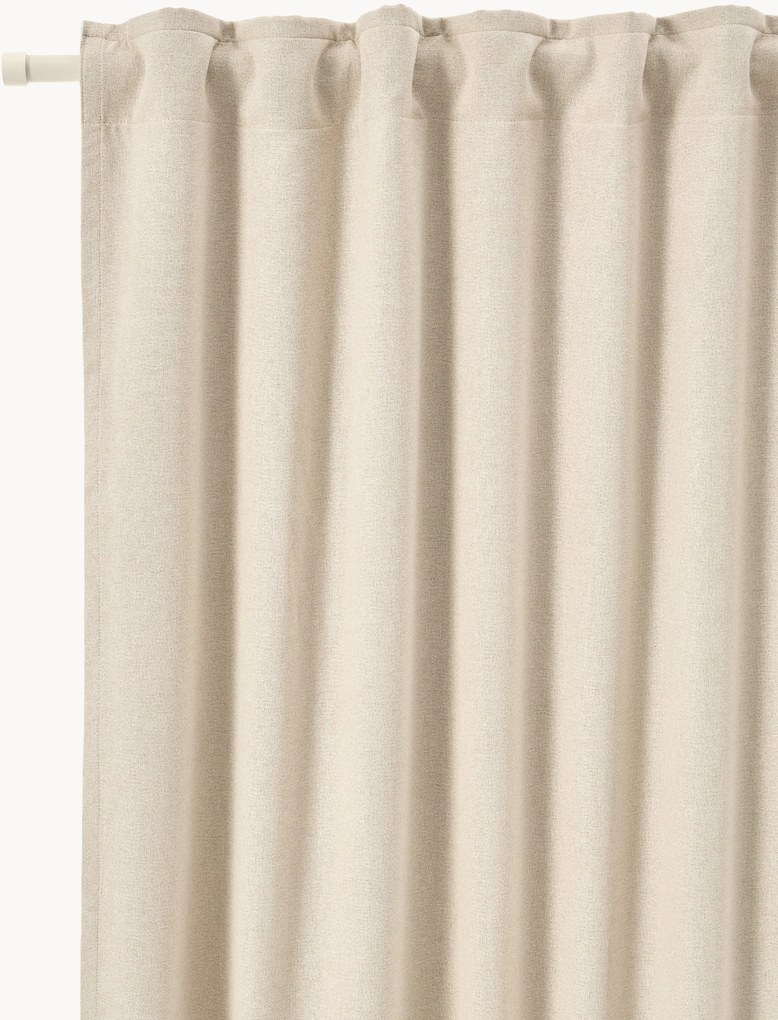 Cortinas blackout com multi-banda Tulia, conjunto de 2, L 140 cm