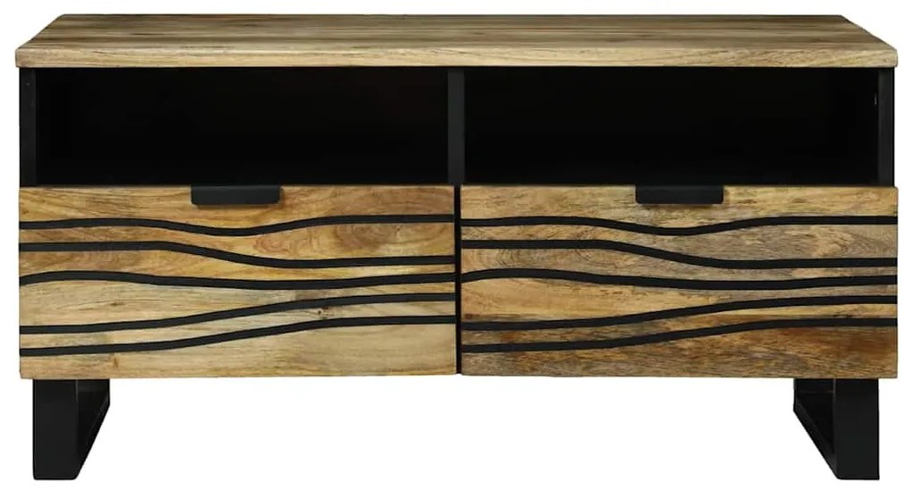 Mesa de Centro - 80 x 54 x 40 cm - Madeira de Mangueira Sólida