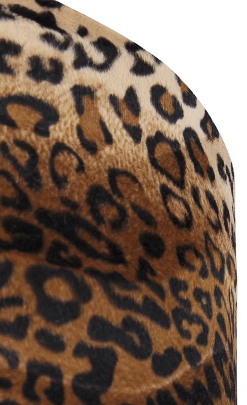 Abajur de veludo com estampa de leopardo 40/40/40 interior dourado Clássico / Antigo