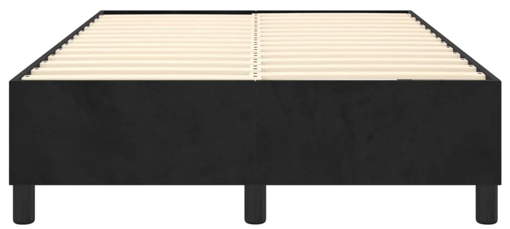 Estrutura de cama sem colchão 120x200 cm veludo preto