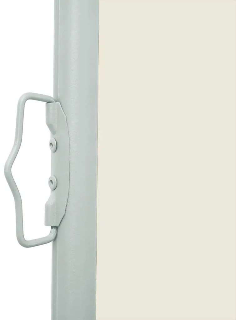 Toldo lateral retrátil para pátio 140x500 cm creme