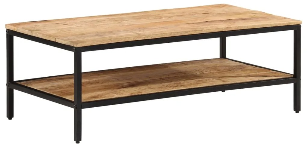 vidaXL Mesa de centro 100x50x35 cm madeira de mangueira áspera maciça