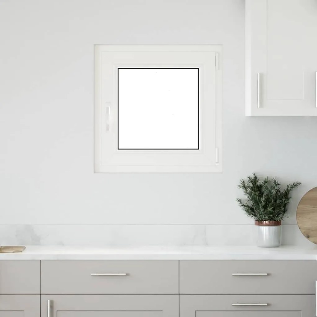 vidaXL Janela de porão "RISOR" 50x50 cm oscilobatente DIN direita branca