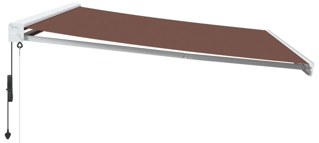 Toldo retrátil automático 500x300 cm castanho