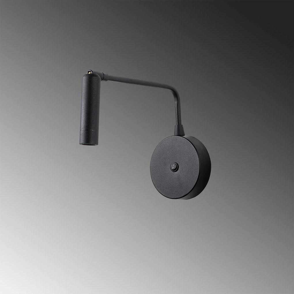 Aplique de Parede Ugur – Preto – 10 x 27 cm