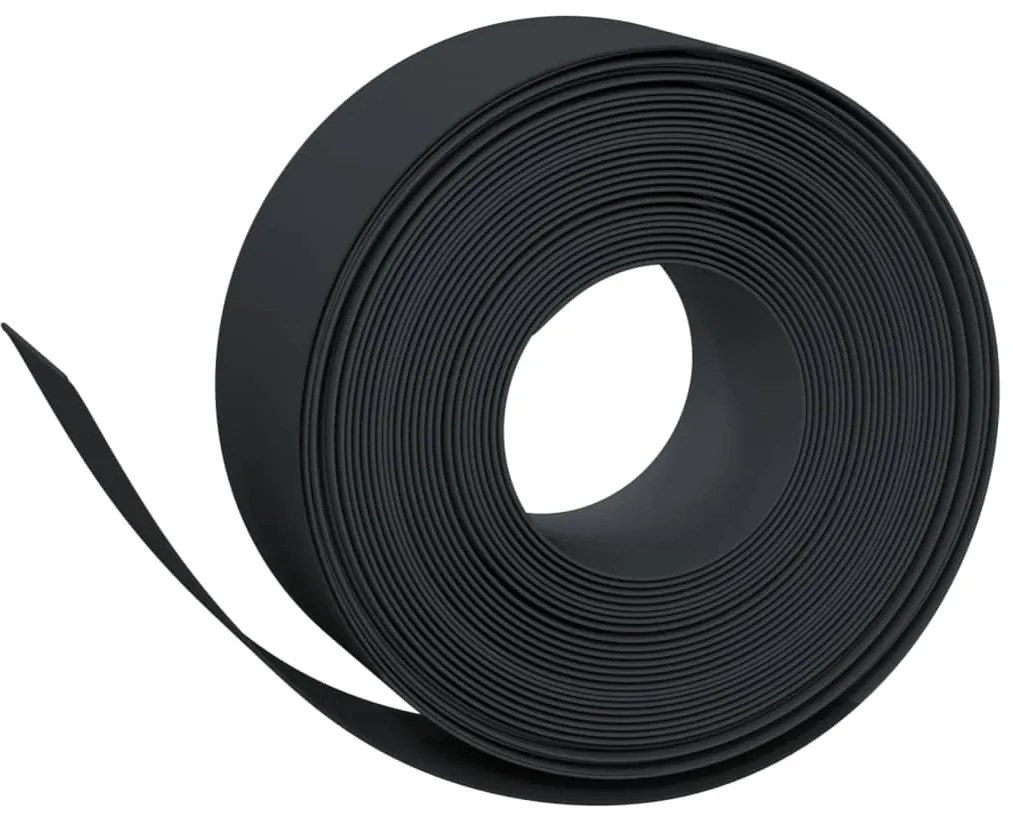 Bordas de jardim 5 pcs 10 m 20 cm polietileno preto