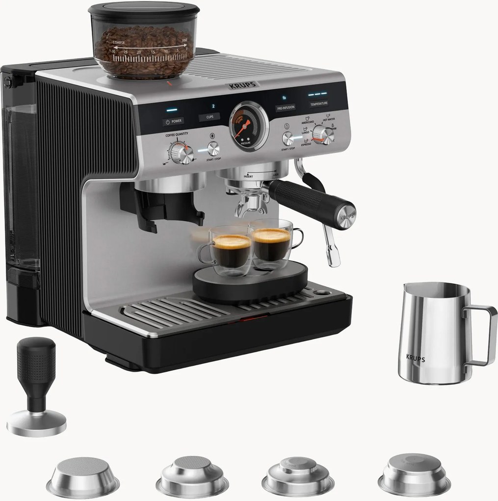 Máquina de café expresso manual com espumador de leite Precision XP801T10