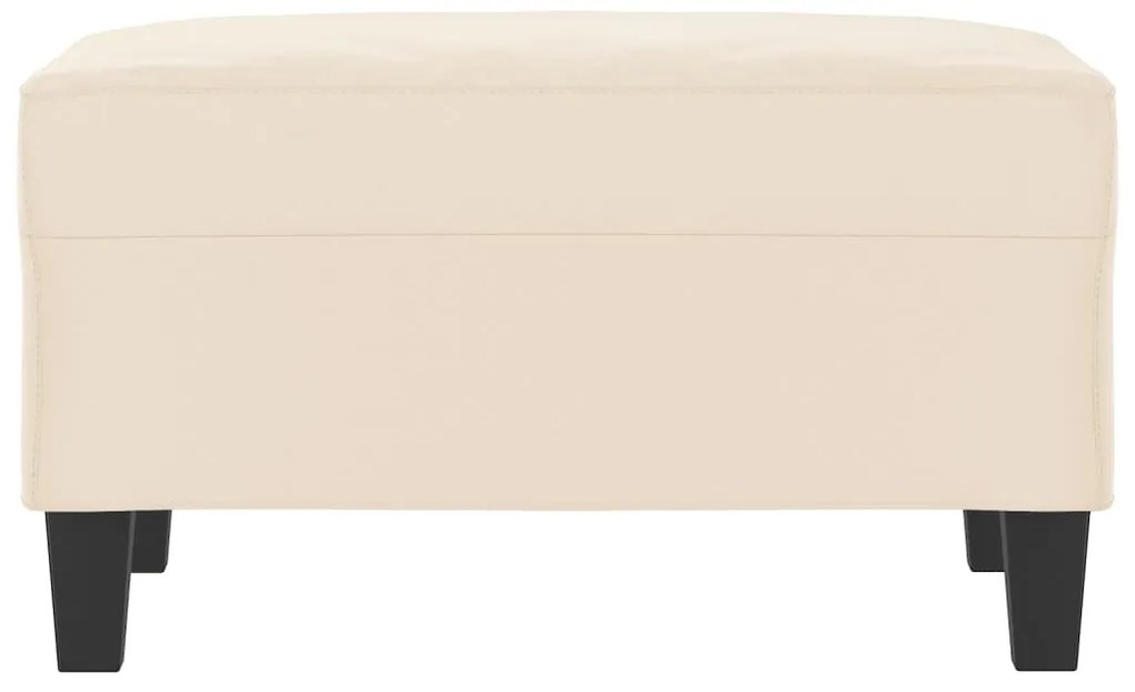 Apoio de pés 70x55x41 cm tecido de microfibra bege