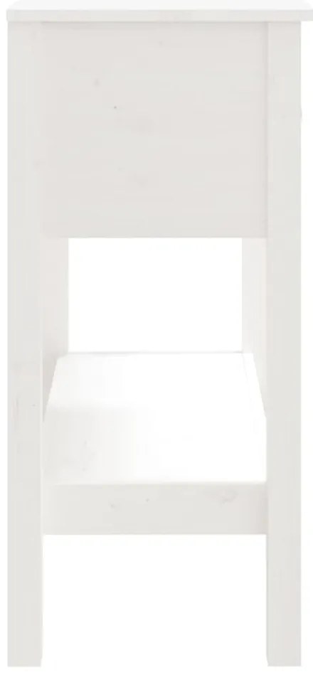 Mesa consola 75x35x75 cm pinho maciço branco