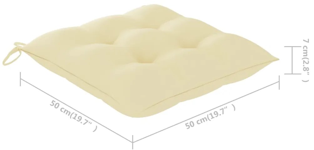 Cadeiras de jantar p/ jardim 4 pcs c/ almofadões acácia maciça