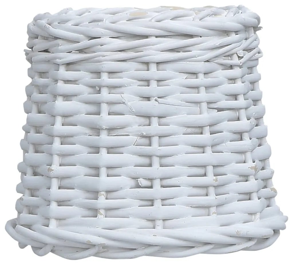 vidaXL Abajur em vime 25x17 cm branco