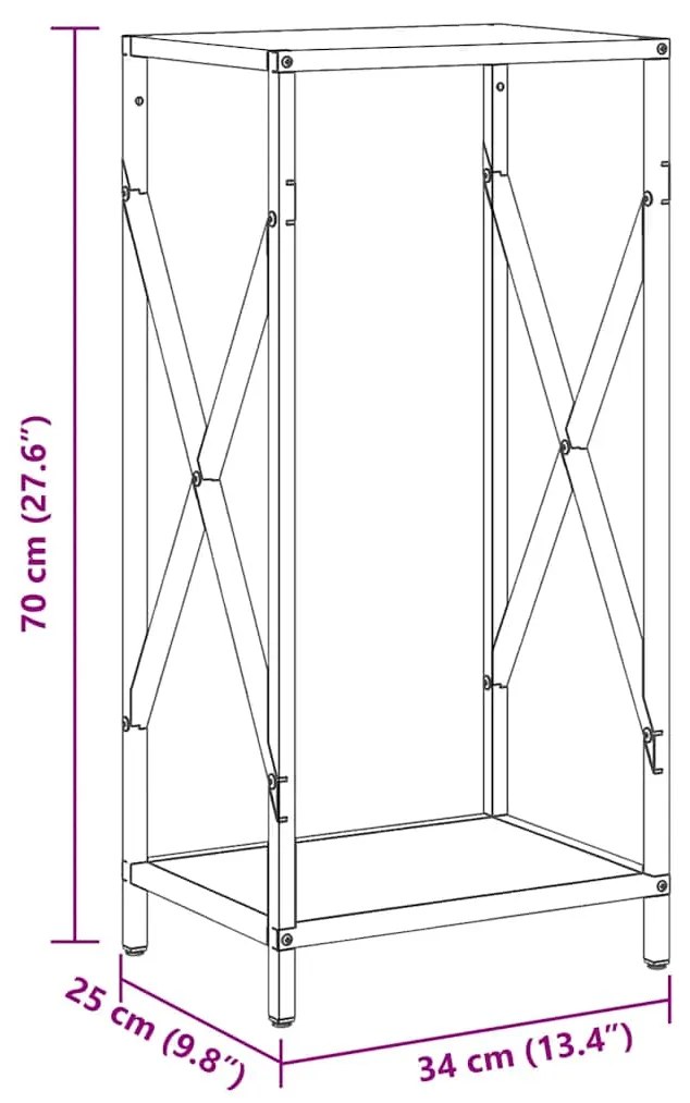 Suporte para lenha 34x25x70 cm aço laminado a frio branco