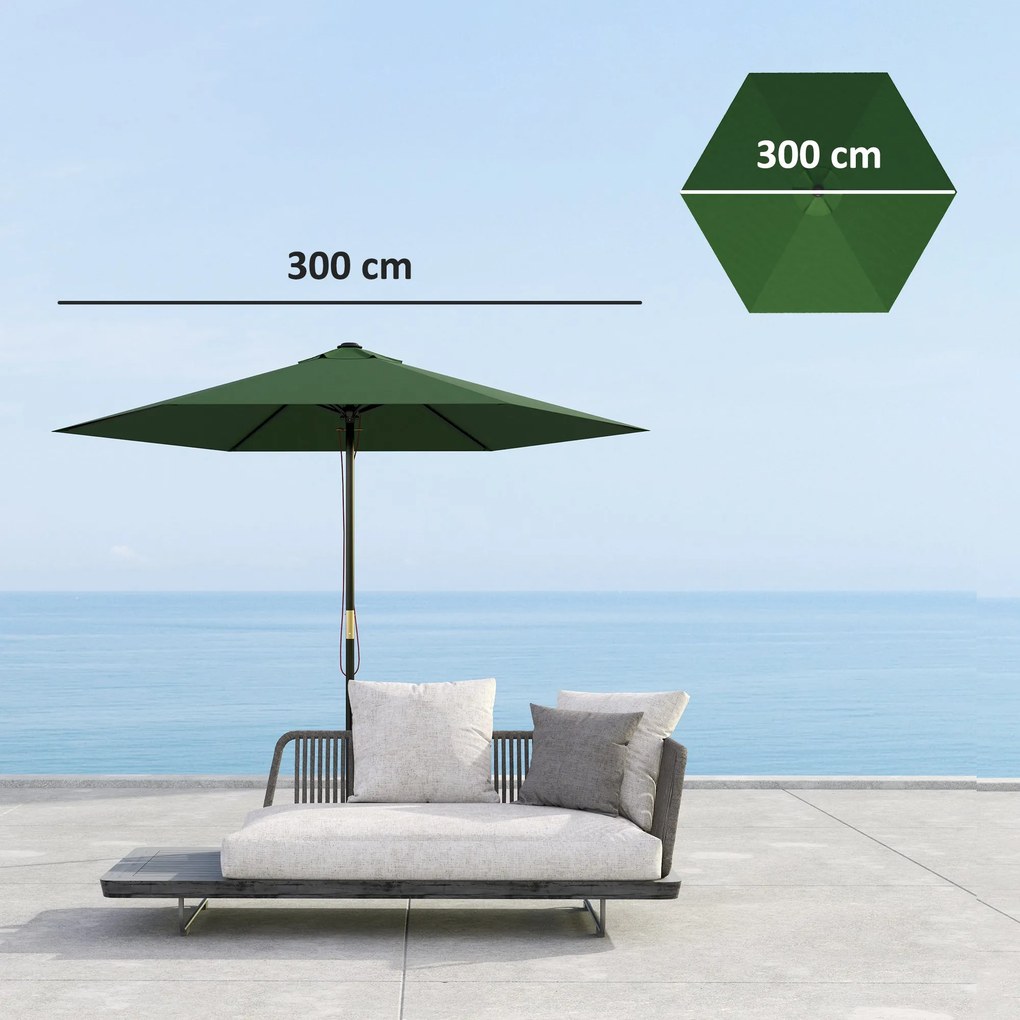 Toldo de Substituição para Chapéu de Sol de 3m Toldo para Chapéu de So