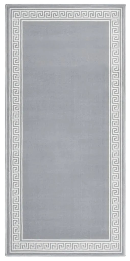 vidaXL Passadeira 80x150 cm polipropileno cinzento com padrão