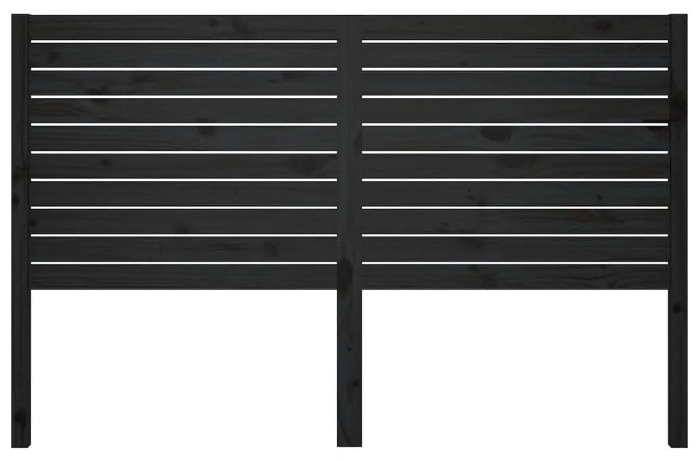Cabeceira de cama 156x4x100 cm pinho maciço preto