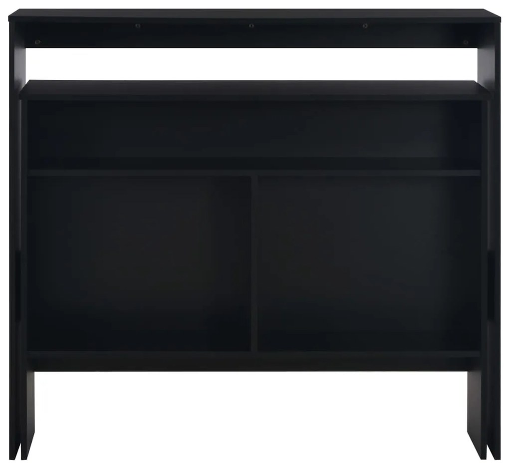 Mesa de bar com 2 tampos preto 130x40x120 cm