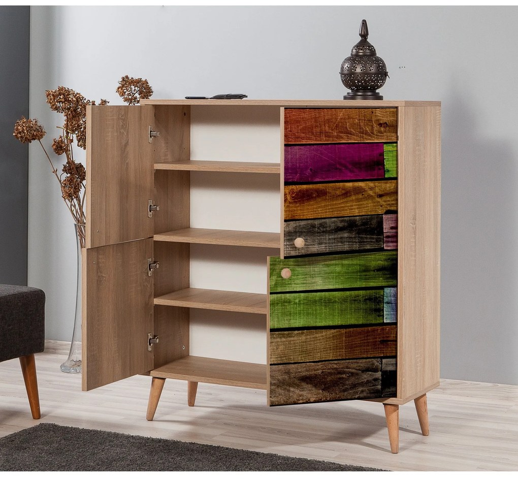 Armário Multiuso Multilux – Carvalho Sonoma – 95x111x36 cm