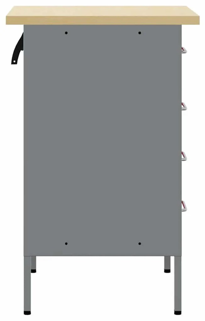 Armário de Trabalho Vermelho 50x55x85 cm Aço